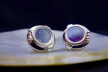 Load image into Gallery viewer, Genuine Lapis Lazuli Cufflinks, Nautical Blue Steampunk Cufflinks, Mens Cufflinks Unique Cufflinks Birthday Wedding Anniversary Gift for Him
