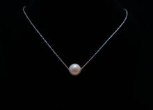 Load image into Gallery viewer, Extra Large 12mm Genuine Freshwater Pearl Necklace, AAA quality, Single Floating Pearl Necklace
