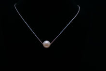 Load image into Gallery viewer, Extra Large 12mm Genuine Freshwater Pearl Necklace, AAA quality, Single Floating Pearl Necklace
