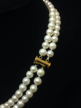 Load image into Gallery viewer, Only 1 left! Valentines Day Special,Genuine Pearl Necklace, Freshwater Pearl Necklace,Top AAA Genuine Pearl, Double Strand Pearl Necklace
