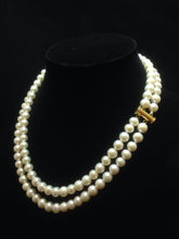 Load image into Gallery viewer, Only 1 left! Valentines Day Special,Genuine Pearl Necklace, Freshwater Pearl Necklace,Top AAA Genuine Pearl, Double Strand Pearl Necklace
