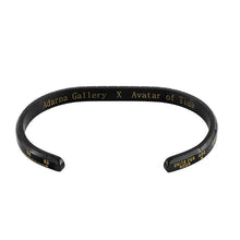Load image into Gallery viewer, “The Tachymeter” Cuff Bracelet in Black with Hand Painted Yellow Gold Tachymeter
