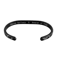 Load image into Gallery viewer, “The Tachymeter” Hand Painted Cuff Bracelet in Black with Silver Tachymeter
